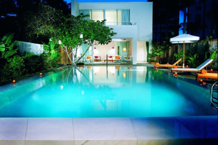 Pool at night